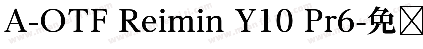 A-OTF Reimin Y10 Pr6字体转换